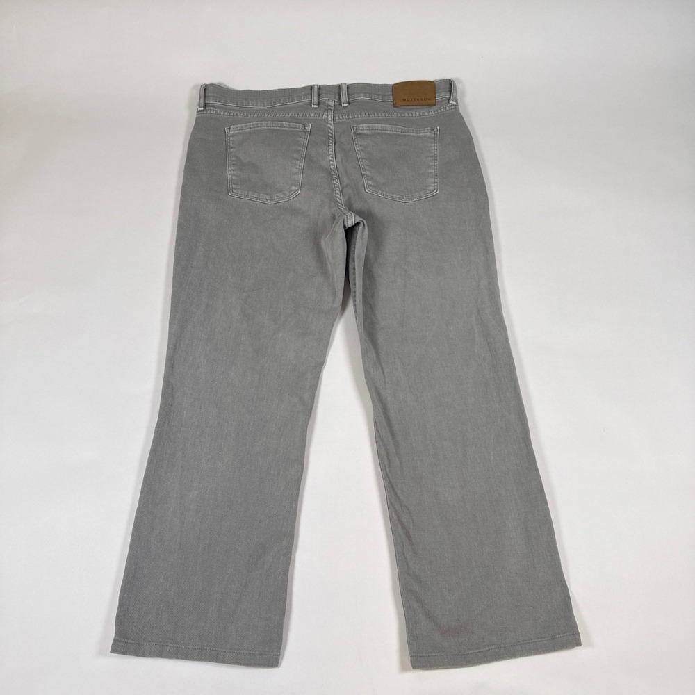 Mott & Bow Jeans Mens 36x30 Gray Twill Stretch Minimalist Mercer Straight Pants - Picture 2 of 9